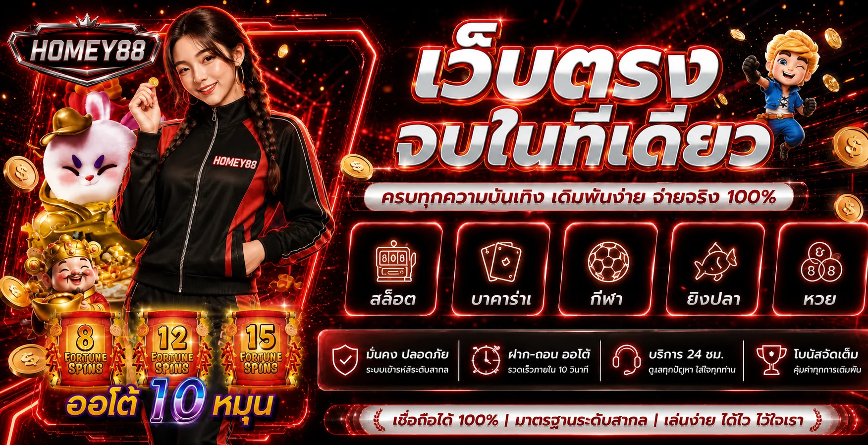 HOMEY88 เว็บตรงรวมสล็อต คาสิโน กีฬา หวย